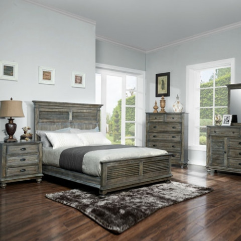[직수입 브랜드] New Classic 220 Gray Bed Set(뉴클래식 침대+협탁+화장대+거울)(매트별도)