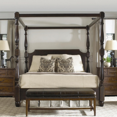 [직수입 브랜드] Bernhardt 322 canopy King Bed Set(버나드 K침대+협탁+화장대+거울)(매트별도)