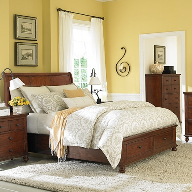 [일시품절] Bassett 2260D Wood Sleigh Queen Bed(베셋 침대)미국남부지방의 부유층 스타일을 지향