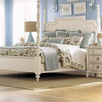 [일시품절] Legacy 1520-4205/4206 Glen Cove Poster Bed Set(레가시 침대+협탁+화장대)포플러와 자작나무로 구성 / 황동문고리로 엑센트!