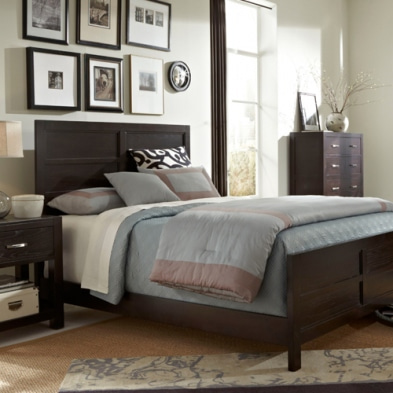 [일시품절] Broyhill 4453  Vista Panel Bed Package(브로이힐 침대+협탁+화장대)