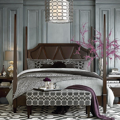 [일시품절] Bessett 2767 Cosmopolitan Poster Bed(베셋 침대+협탁+화장대)
