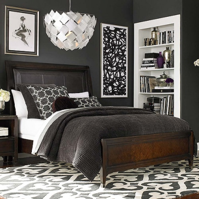 [일시품절] Bessett 2767 Cosmopolitan Leather Bed(베셋 침대+협탁+화장대)